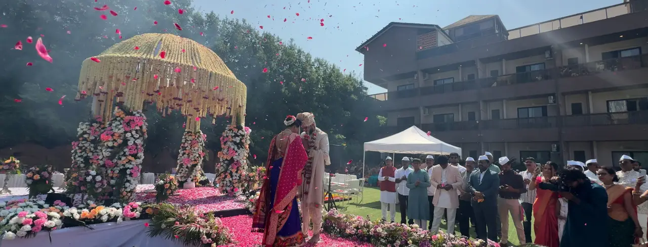 Destination wedding setup at Bharti Resort